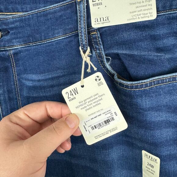 A New Approach Plus Size High Rise Distressed Skinny Jeggings Size 24W - Picture 4 of 8